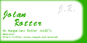 jolan rotter business card